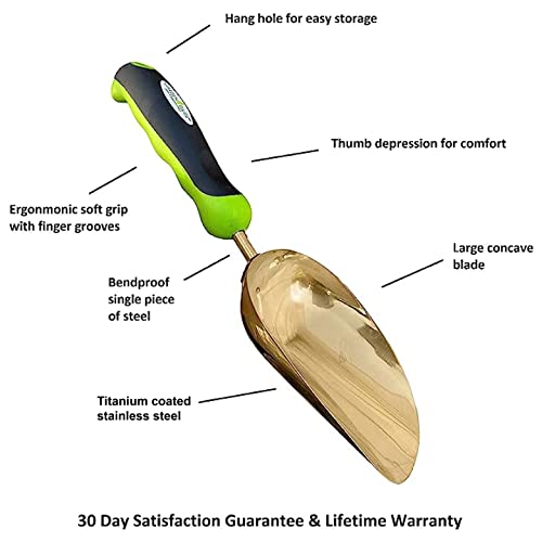 Titanium Garden Scoop Trowel – Durable Planting Tool