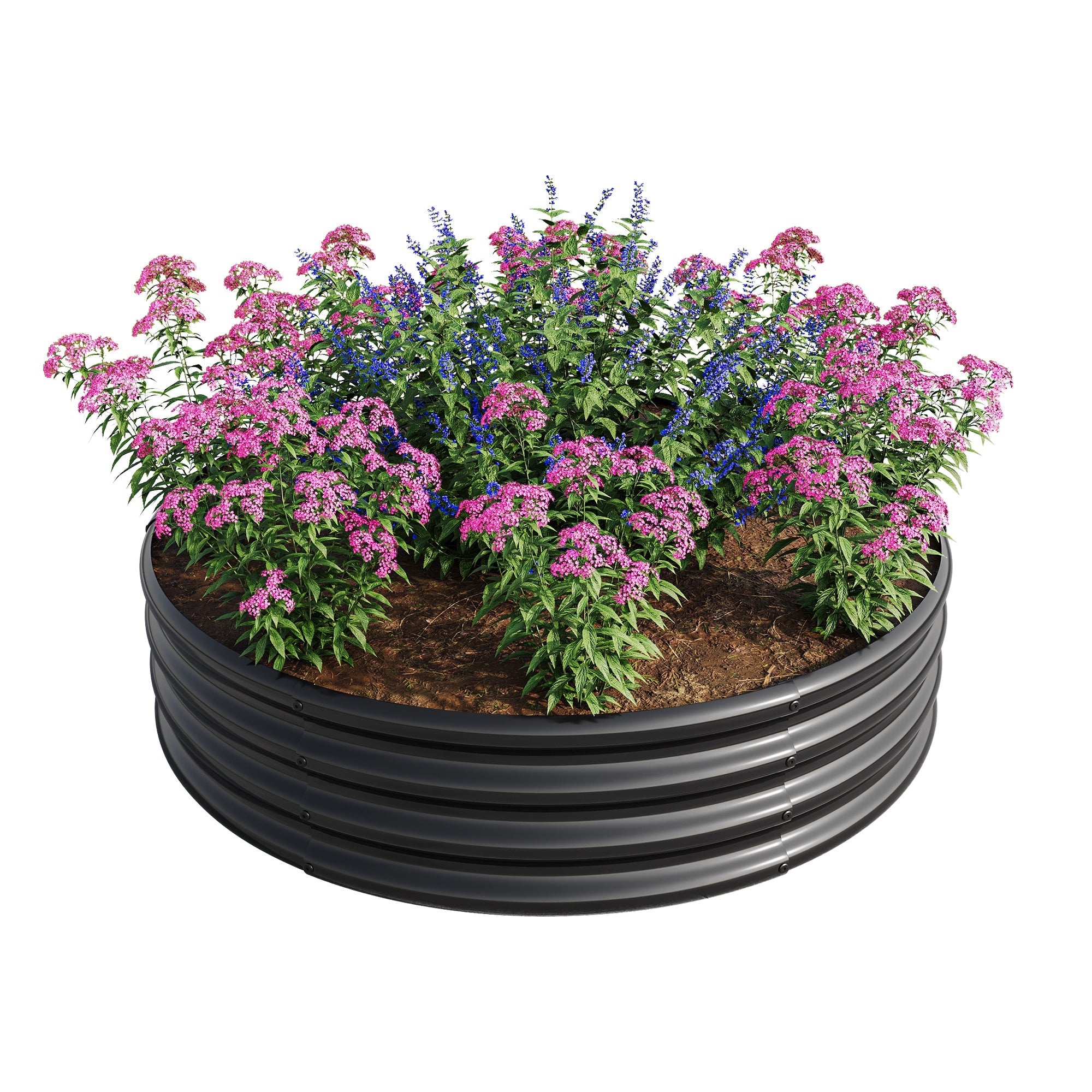 2-Pack Durable Galvanized Metal Planter Boxes