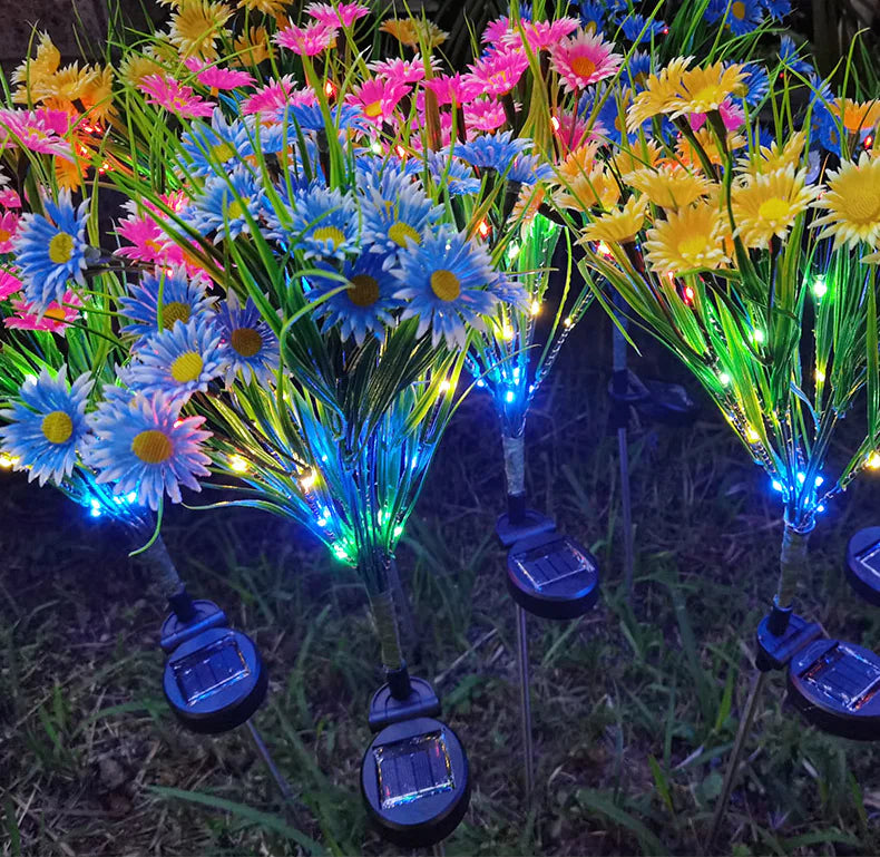 Solar LED Flower Stake Lights – Waterproof Outdoor Garden & Patio Decor