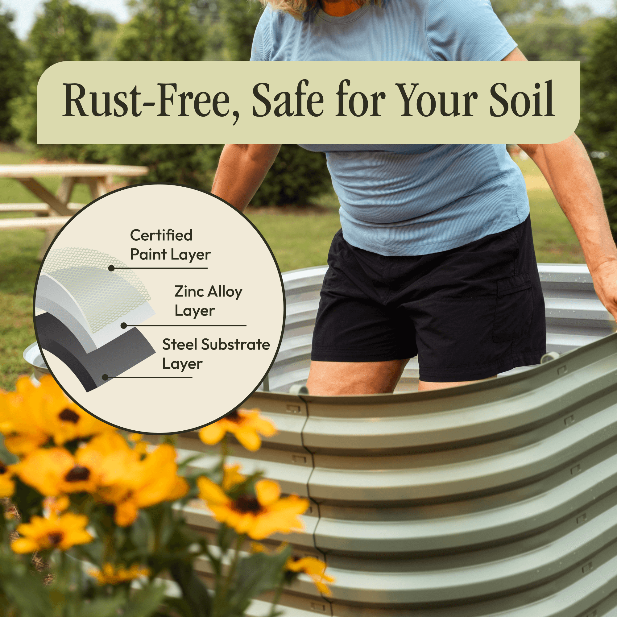 17" Tall 6-in-1 Premium Metal Raised Garden Bed – No Tools Needed