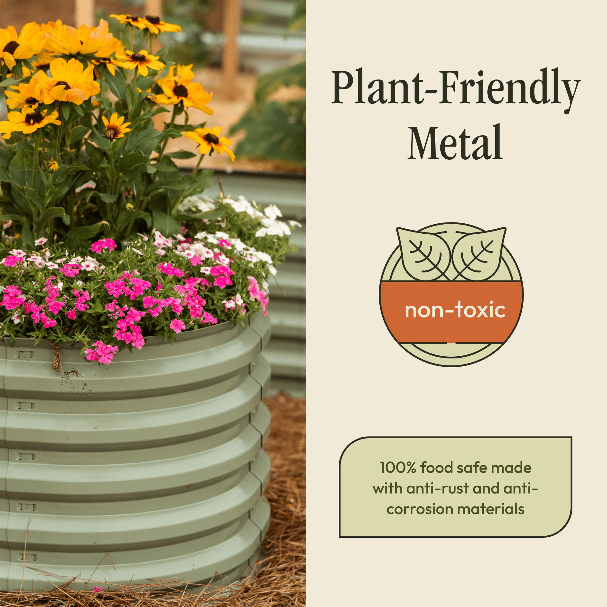17" Tall 6-in-1 Premium Metal Raised Garden Bed – No Tools Needed