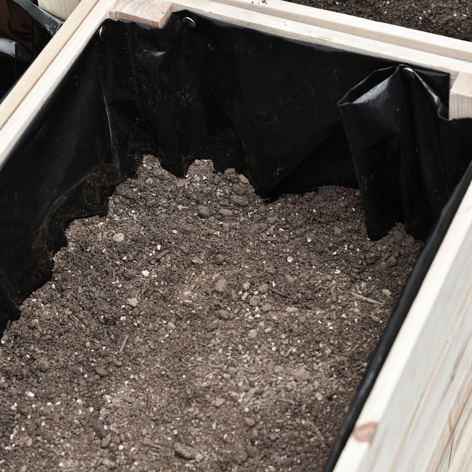 4-Pack Wooden Raised Garden Bed Kit – DIY Planter Boxes with Liner