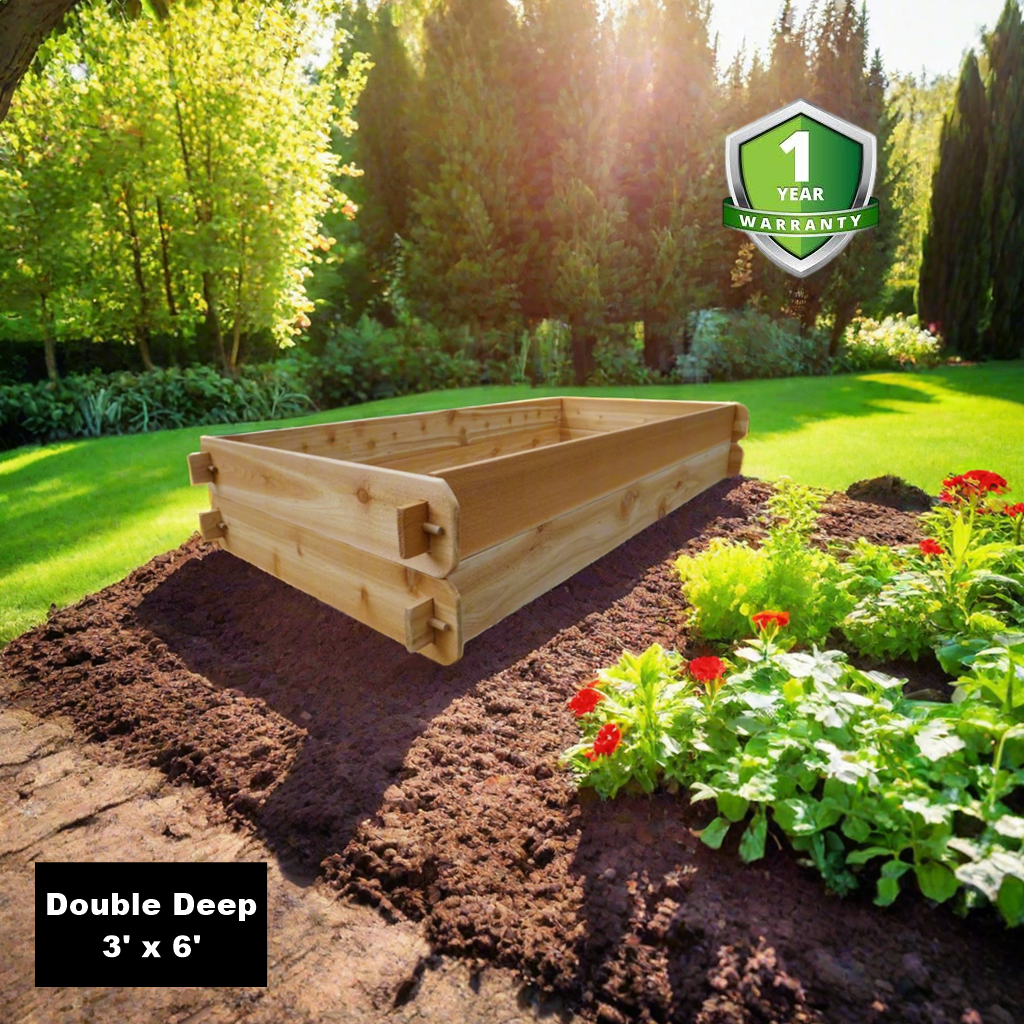 Timberlane Double Raised Garden Bed Kit – 2x 3x6 Cedar