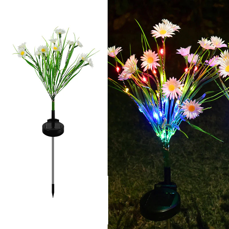Solar LED Flower Stake Lights – Waterproof Outdoor Garden & Patio Decor