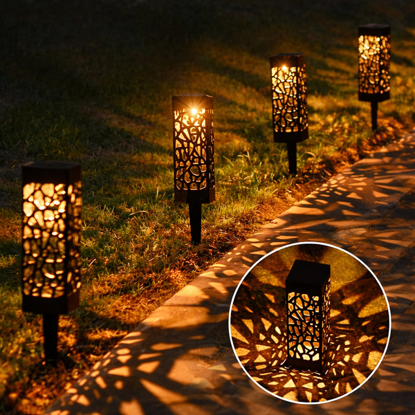6-Pack Solar Garden Stake Lights – LED Waterproof Outdoor Lawn Decor