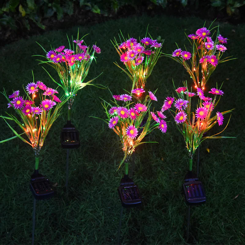 Solar LED Flower Stake Lights – Waterproof Outdoor Garden & Patio Decor