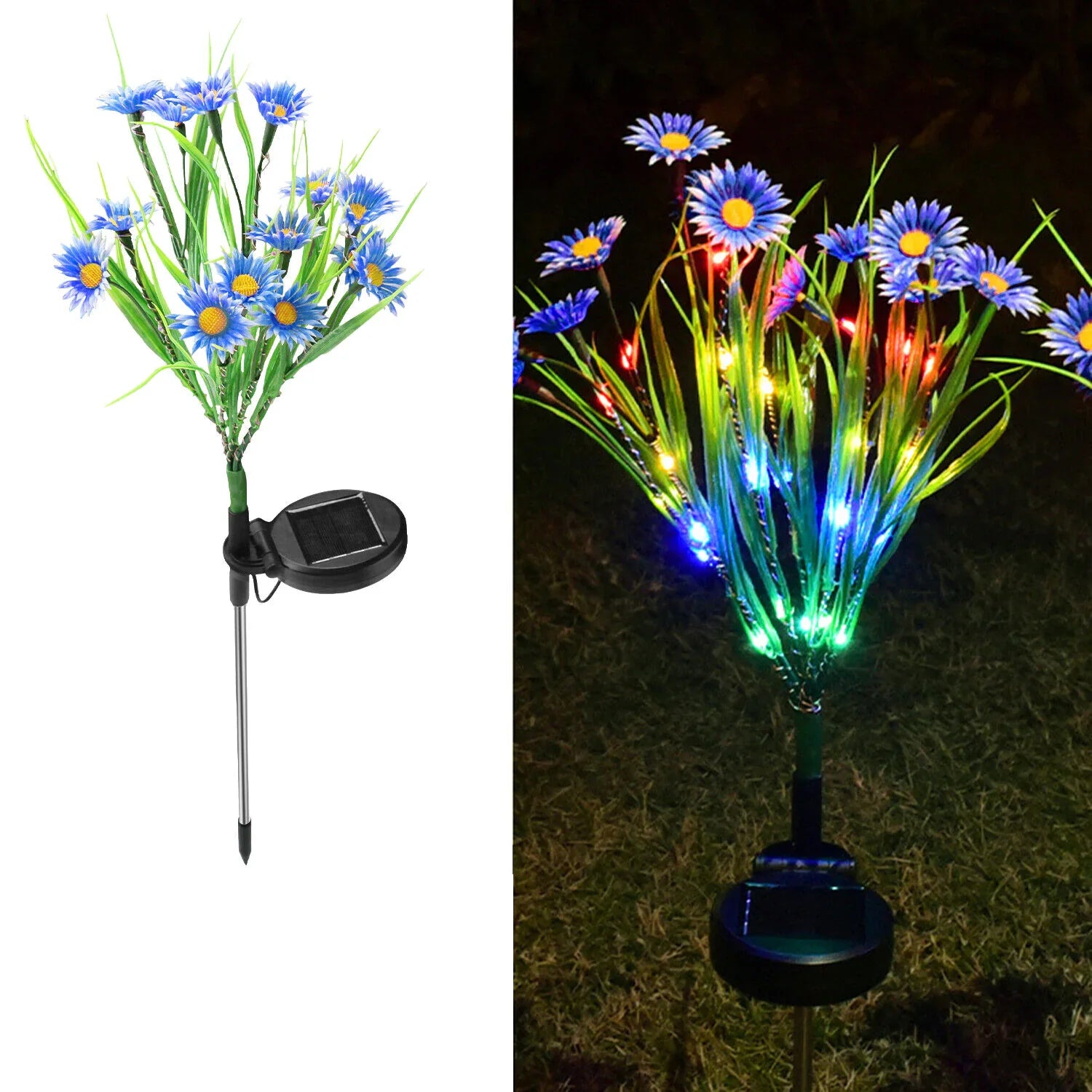 Solar LED Flower Stake Lights – Waterproof Outdoor Garden & Patio Decor