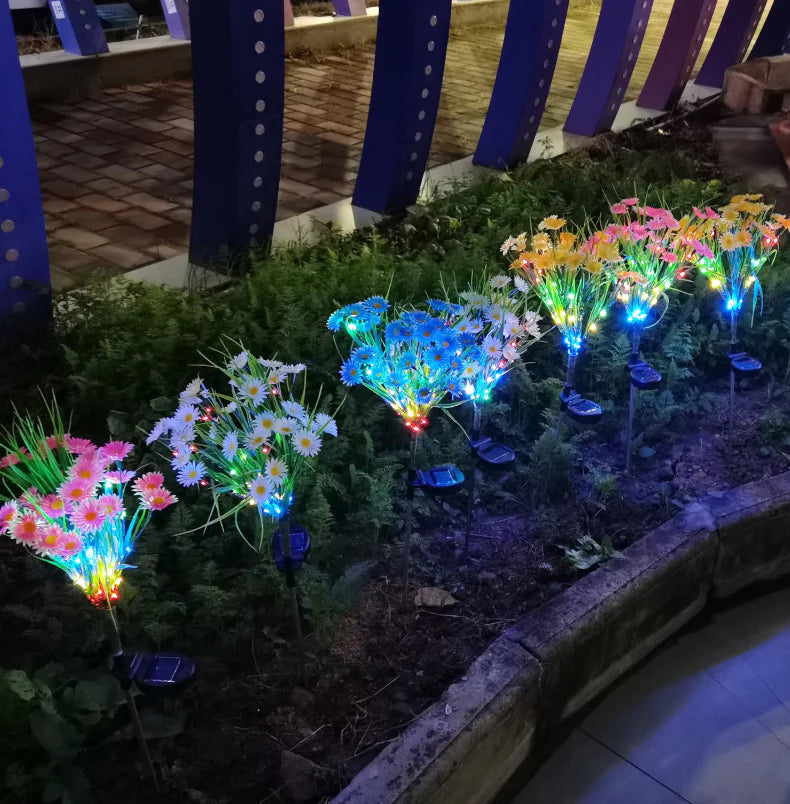 Solar LED Flower Stake Lights – Waterproof Outdoor Garden & Patio Decor