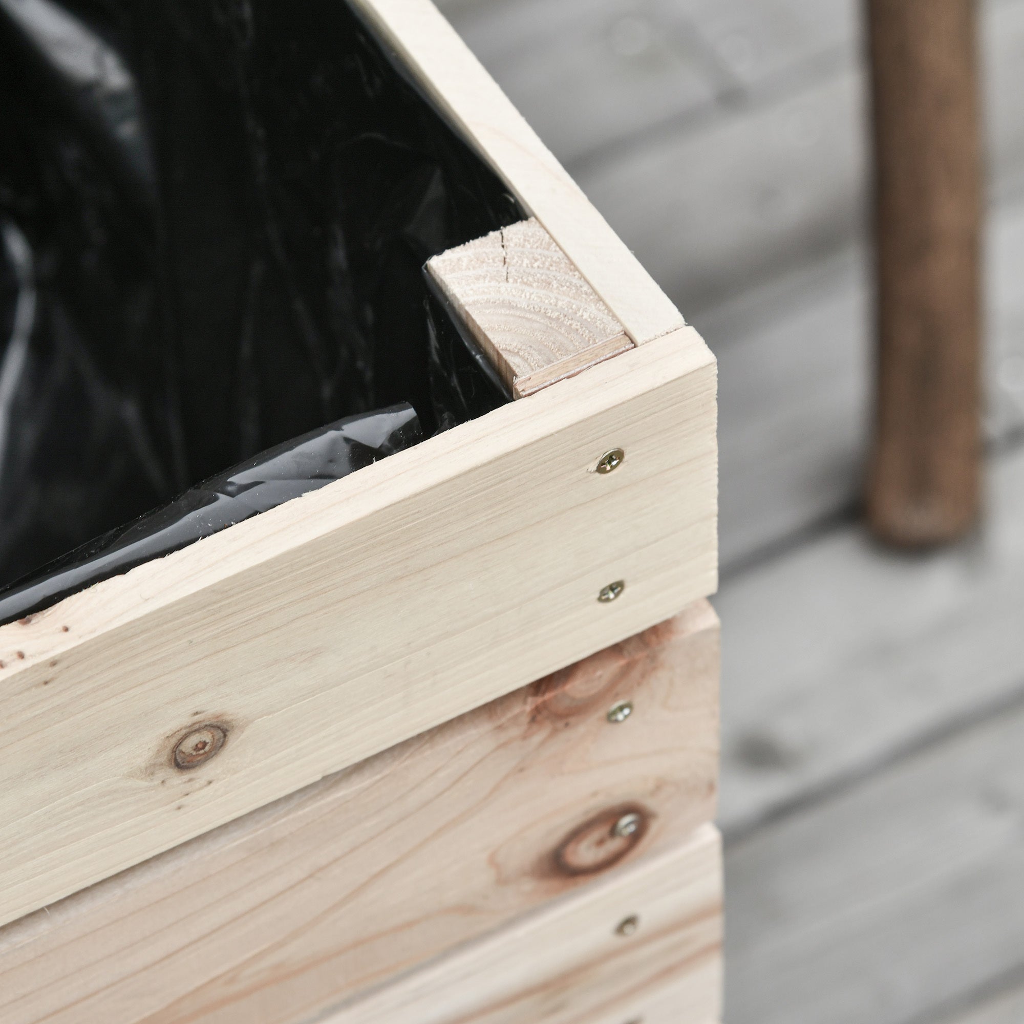 4-Pack Wooden Raised Garden Bed Kit – DIY Planter Boxes with Liner