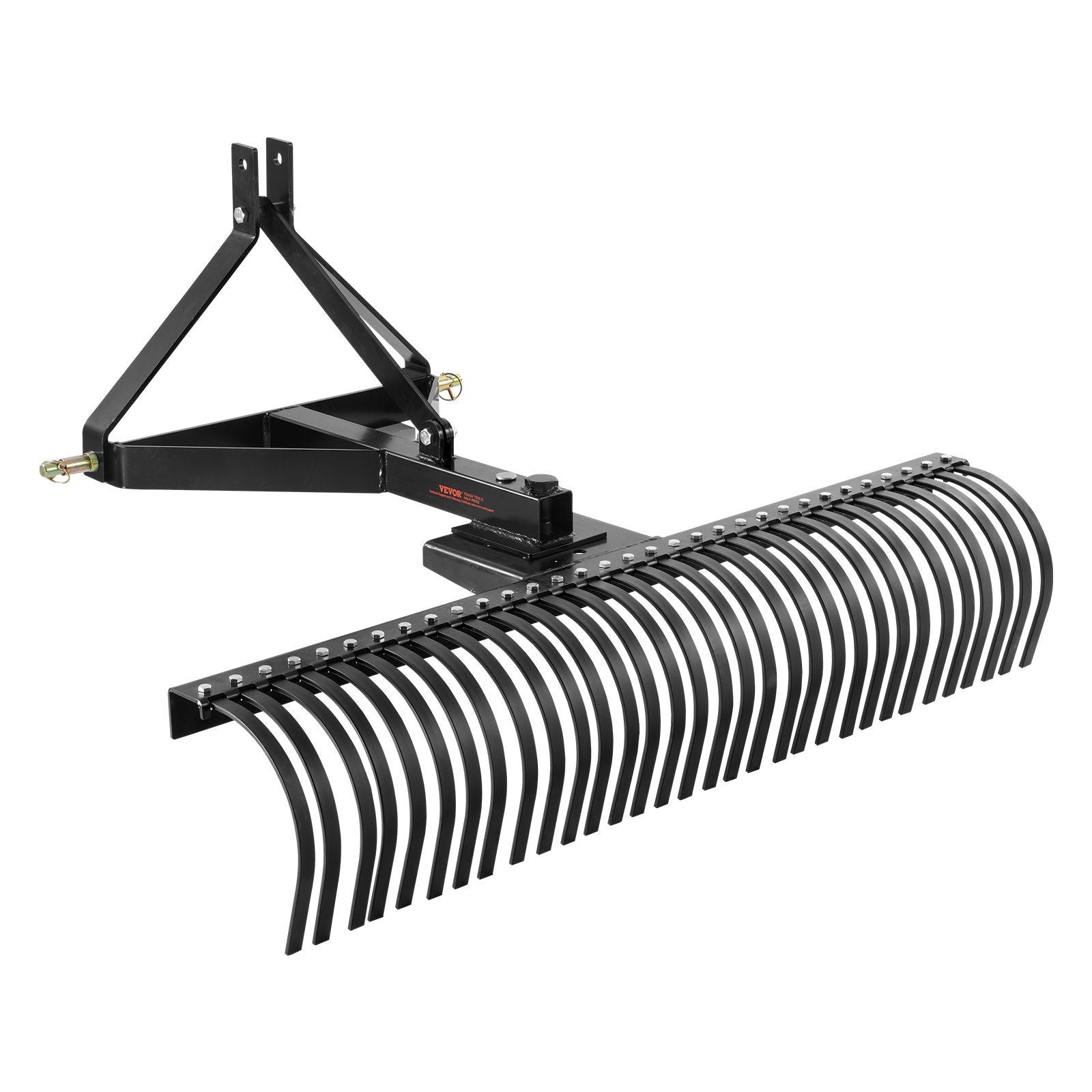 Pull-Behind 60" Thatch Remover – 32 Steel Prongs, Tractor 3-Point Hitch