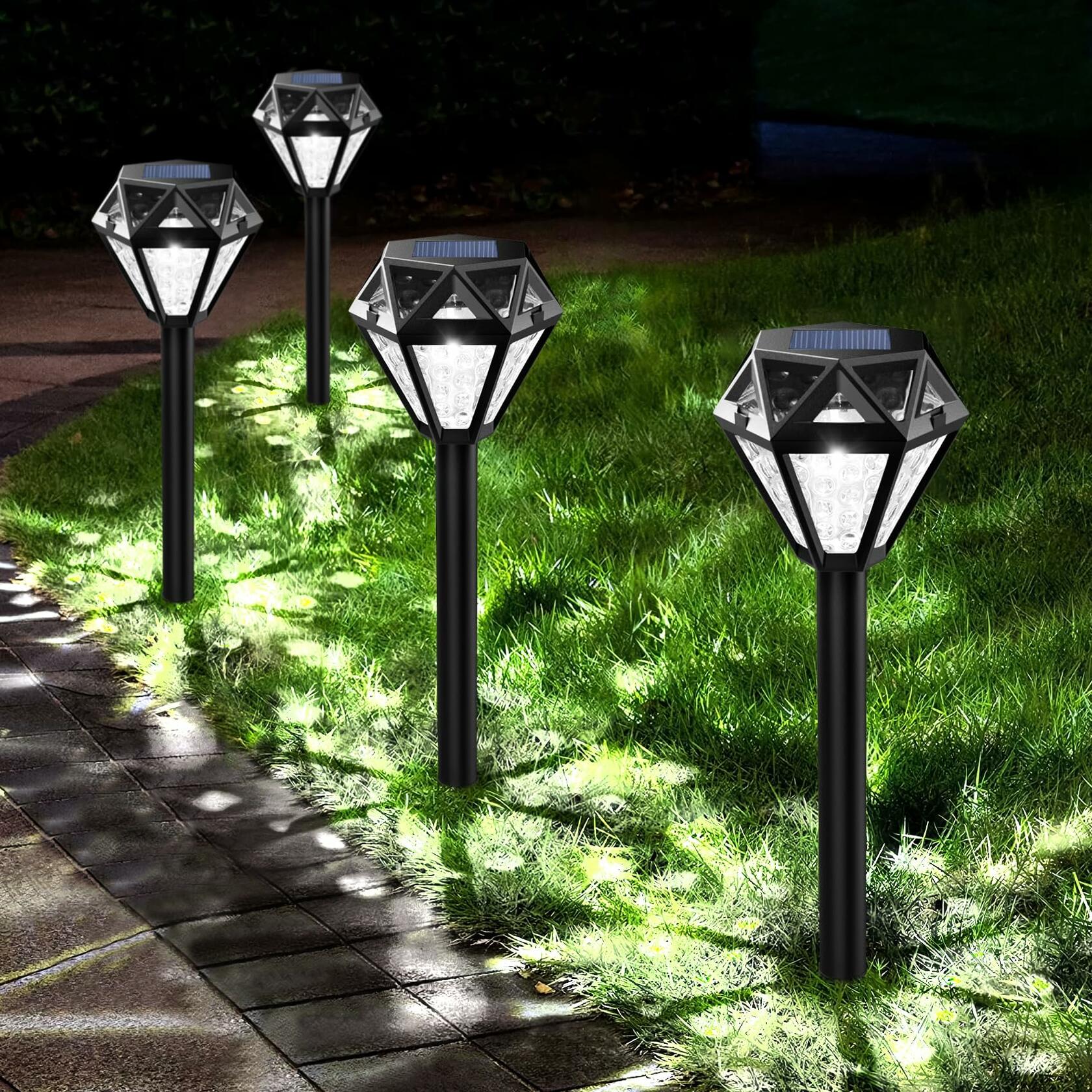 Ouddy Solar LED Garden Lights 4-Pack