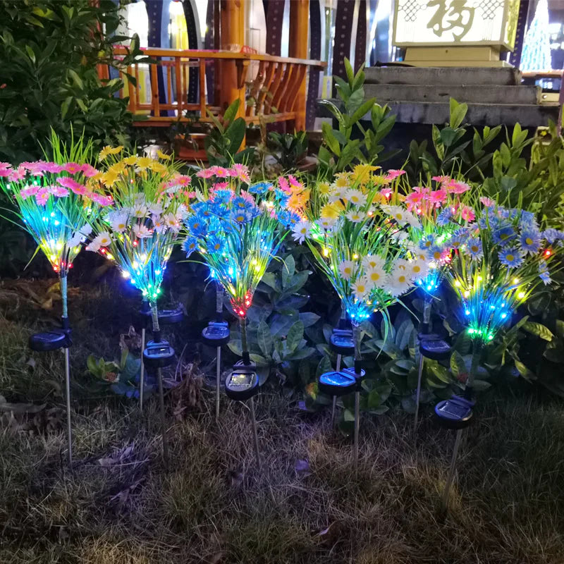 Solar LED Flower Stake Lights – Waterproof Outdoor Garden & Patio Decor
