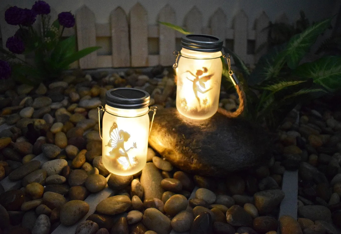 Solar Mason Jar Fairy Lights – Garden Decoration