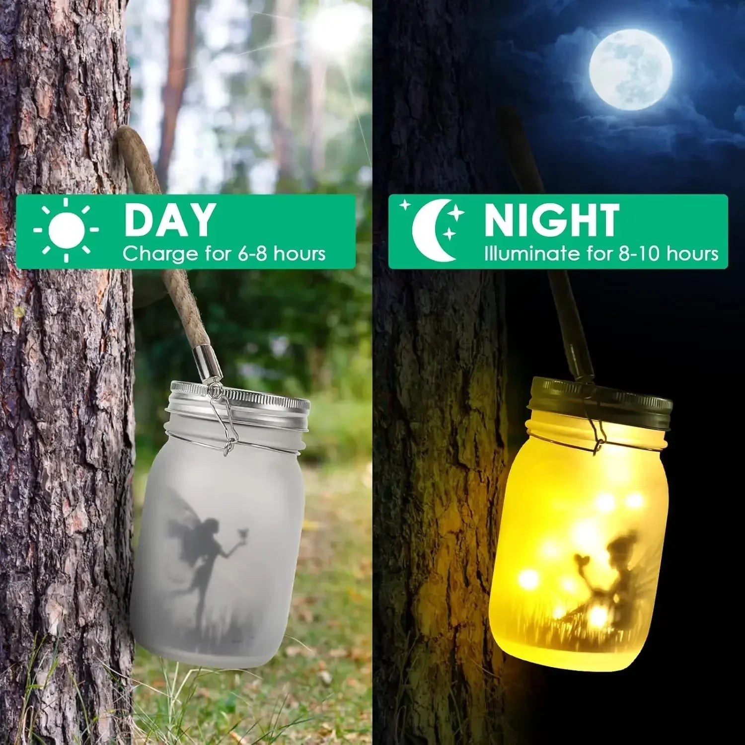 Solar Mason Jar Fairy Lights – Garden Decoration