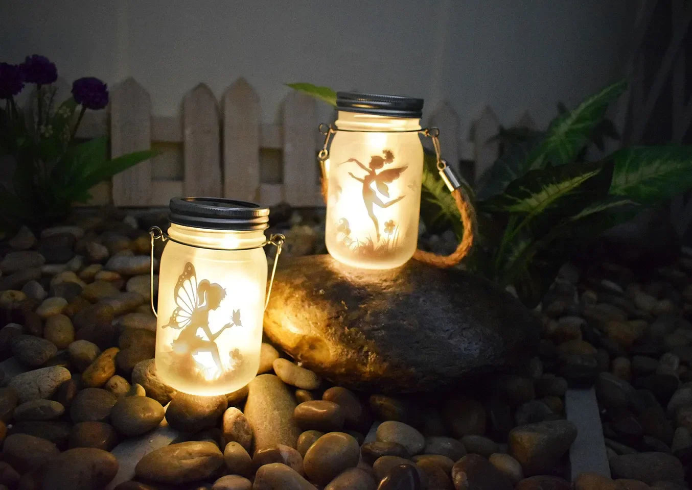 Solar Mason Jar Fairy Lights – Garden Decoration